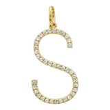 LARGE DIAMOND INITIAL CHARM