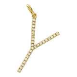 LARGE DIAMOND INITIAL CHARM