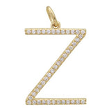 LARGE DIAMOND INITIAL CHARM