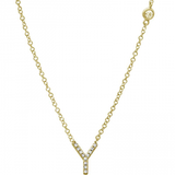 INITIAL AND DIAMOND BEZEL NECKLACE