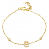 2 DIAMOND INITIAL BRACELET