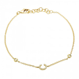 2 DIAMOND INITIAL BRACELET