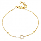 2 DIAMOND INITIAL BRACELET