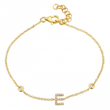 2 DIAMOND INITIAL BRACELET