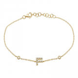 2 DIAMOND INITIAL BRACELET