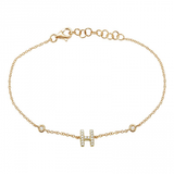 2 DIAMOND INITIAL BRACELET