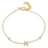 2 DIAMOND INITIAL BRACELET