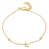 2 DIAMOND INITIAL BRACELET