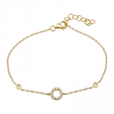 2 DIAMOND INITIAL BRACELET