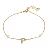 2 DIAMOND INITIAL BRACELET