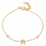 2 DIAMOND INITIAL BRACELET