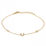 2 DIAMOND INITIAL BRACELET