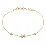 2 DIAMOND INITIAL BRACELET