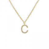 SMALL DIAMOND INITIAL NECKLACE