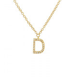 SMALL DIAMOND INITIAL NECKLACE