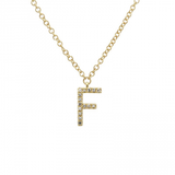 SMALL DIAMOND INITIAL NECKLACE