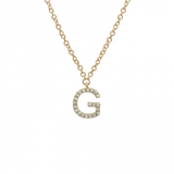 SMALL DIAMOND INITIAL NECKLACE