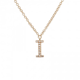 SMALL DIAMOND INITIAL NECKLACE
