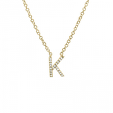 SMALL DIAMOND INITIAL NECKLACE
