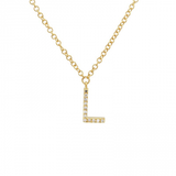 SMALL DIAMOND INITIAL NECKLACE