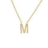 SMALL DIAMOND INITIAL NECKLACE