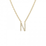 SMALL DIAMOND INITIAL NECKLACE