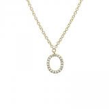 SMALL DIAMOND INITIAL NECKLACE