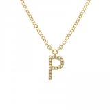 SMALL DIAMOND INITIAL NECKLACE