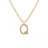 SMALL DIAMOND INITIAL NECKLACE