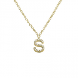 SMALL DIAMOND INITIAL NECKLACE