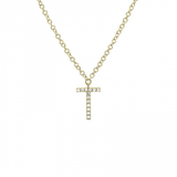 SMALL DIAMOND INITIAL NECKLACE