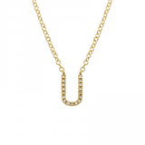 SMALL DIAMOND INITIAL NECKLACE