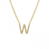 SMALL DIAMOND INITIAL NECKLACE