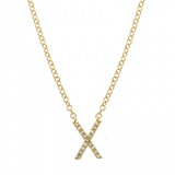 SMALL DIAMOND INITIAL NECKLACE