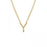 SMALL DIAMOND INITIAL NECKLACE