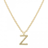 SMALL DIAMOND INITIAL NECKLACE