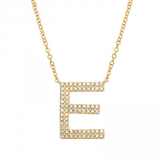 LARGE DIAMOND INITIAL NECKLACE