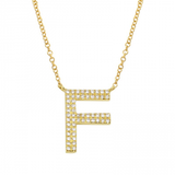 LARGE DIAMOND INITIAL NECKLACE