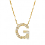 LARGE DIAMOND INITIAL NECKLACE