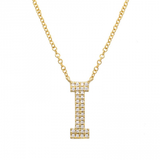 LARGE DIAMOND INITIAL NECKLACE
