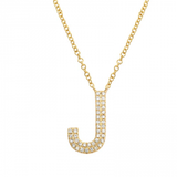 LARGE DIAMOND INITIAL NECKLACE