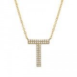 LARGE DIAMOND INITIAL NECKLACE
