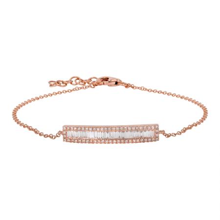 BAGUETTE DIAMOND BAR BRACELET