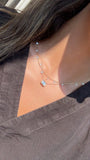2 CT BEZEL SET EMERALD LAB DIAMOND NECKLACE