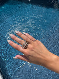 GOLD AND DIAMOND FOUR IN ONE LINK RING