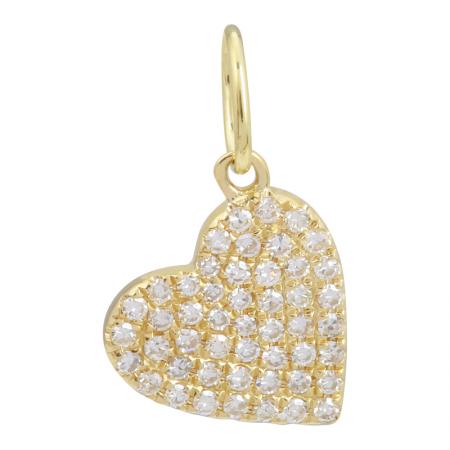 SIDEWAYS DIAMOND HEART CHARM