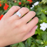 TWO STONE LAB DIAMOND RING