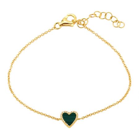 MALACHITE HEART BRACELET