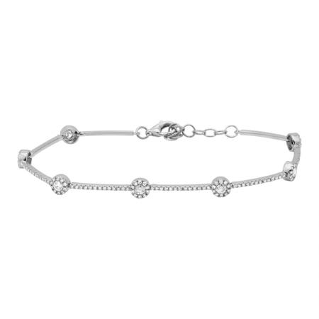 DIAMOND CIRCLE STATION BRACELET