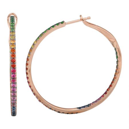 RAINBOW SAPPHIRE HOOPS